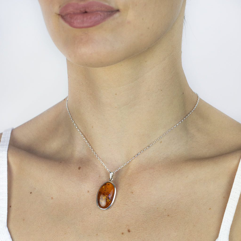 Top Natural Piebald Amber Pendant Flower Necklace Inclusion Beads Red  Yellow Amber Gemstone Women Men Crystal Healing AAAAA | Ambergrace