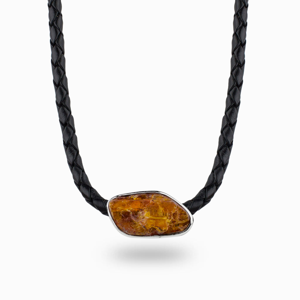 Kyanite Leather Necklace