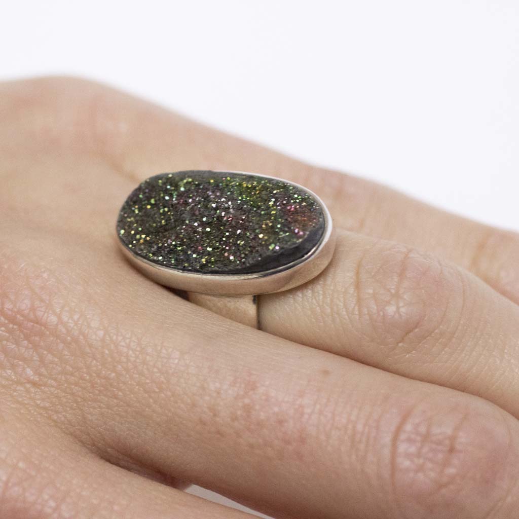 Rainbow Pyrite Ring