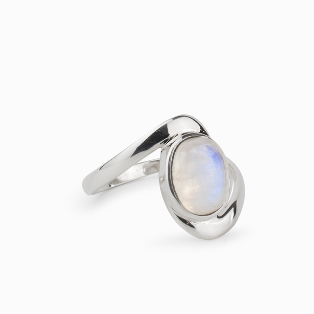 Rainbow Moonstone Ring