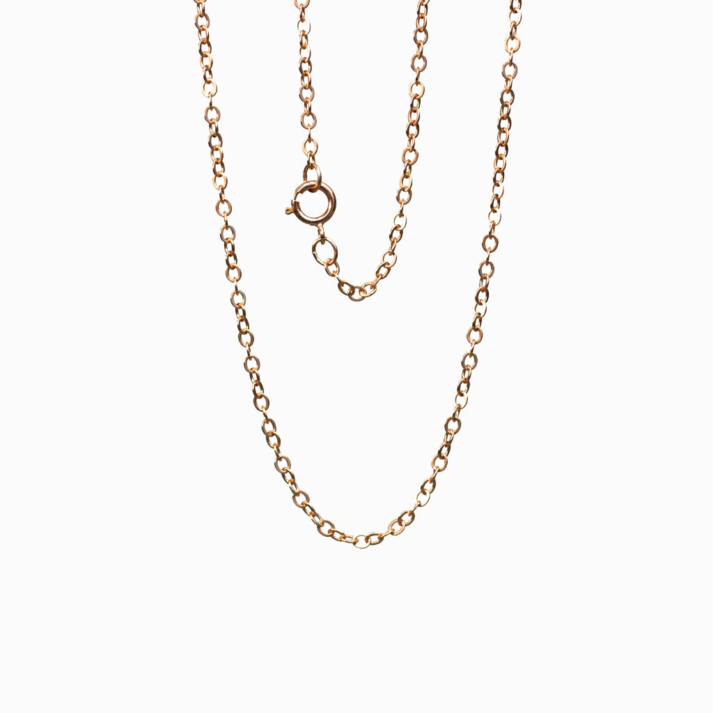 14k Rose Gold Filled Fine Cable Chain