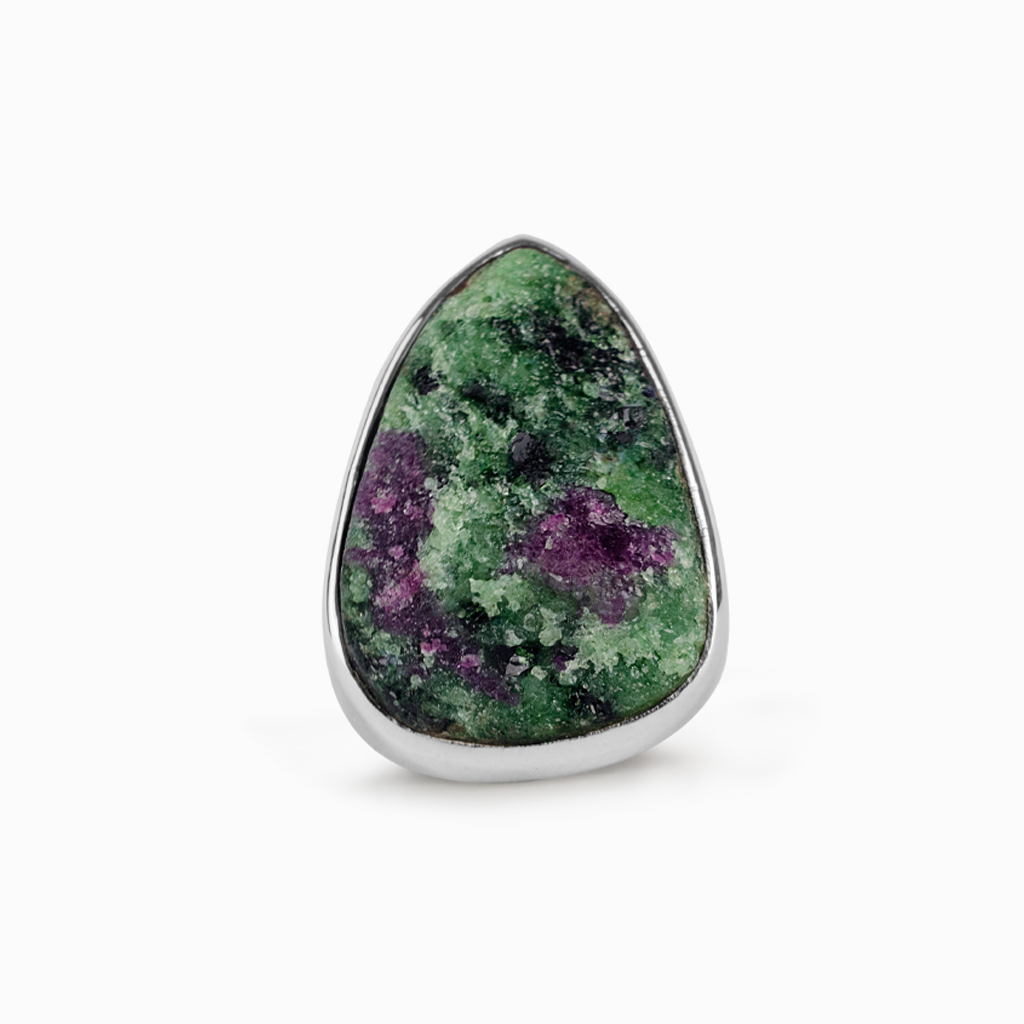 Rough Ruby Zoisite Ring