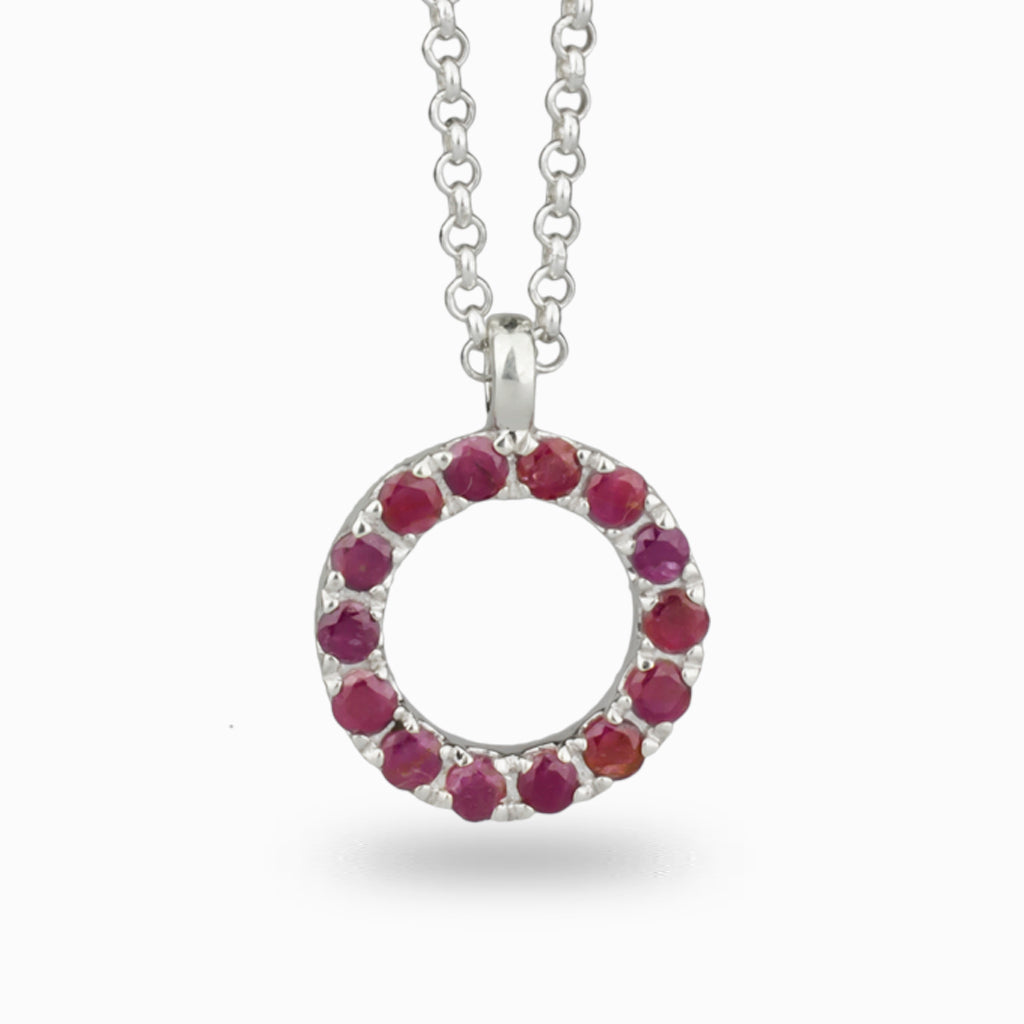 Circular Ruby Necklace