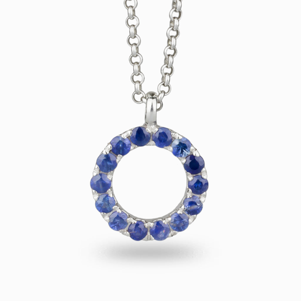 Circular Sapphire Pendant