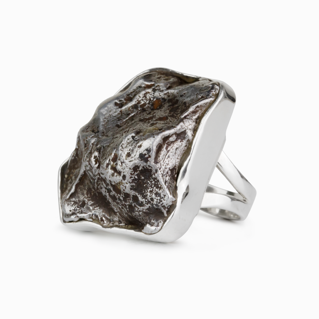 Buy Marvelous Meteorite and Mexican Fire Opal 3 Stone Ring in Platinum Over  Sterling Silver (Size 8.0) 0.25 ctw at ShopLC.