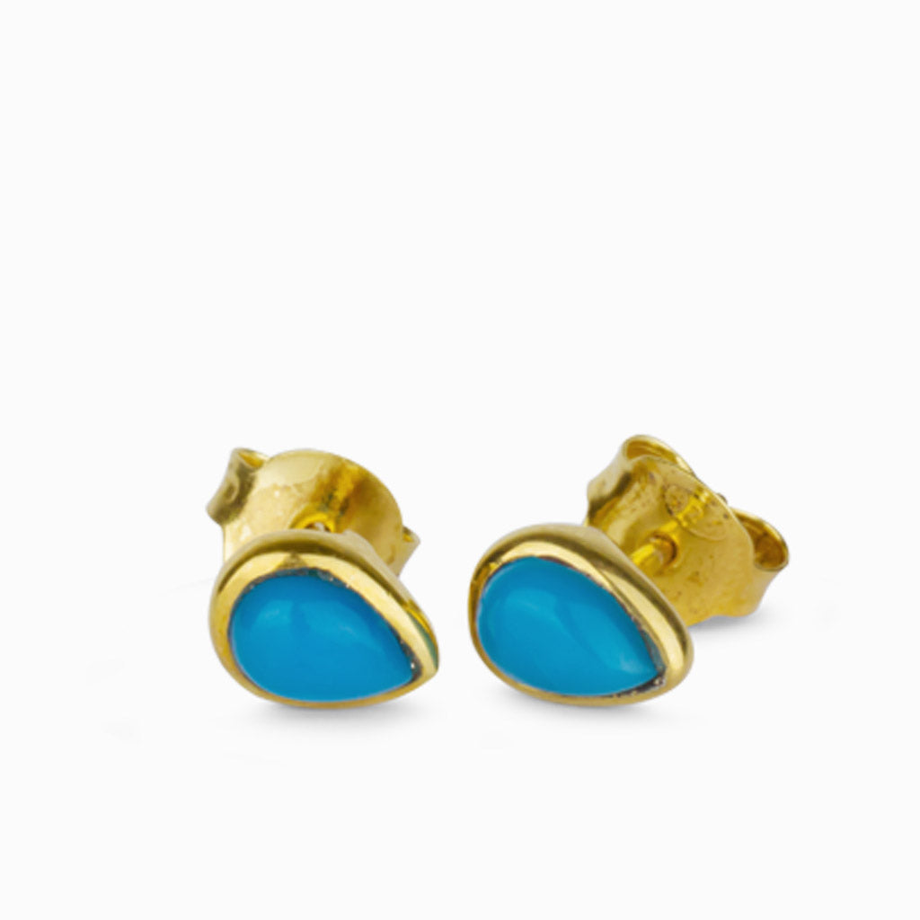 Sleeping Beauty Turquoise Stud Earrings