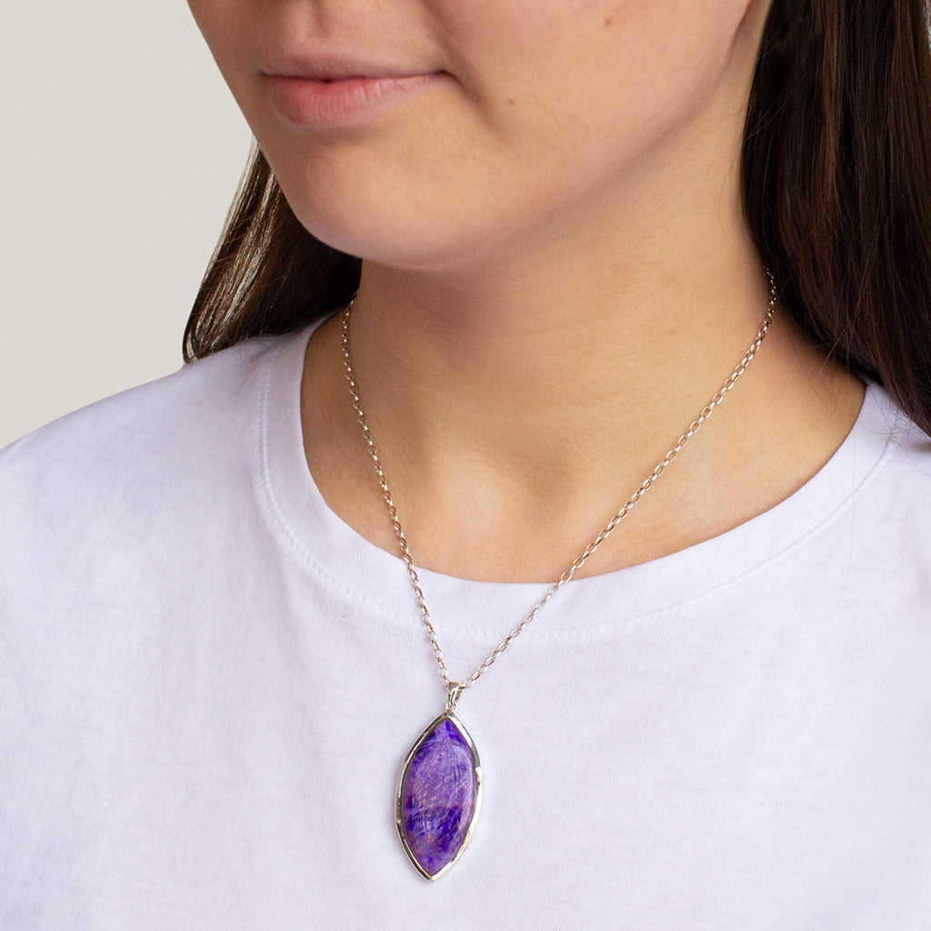 Marquis shaped Sugilite Necklace