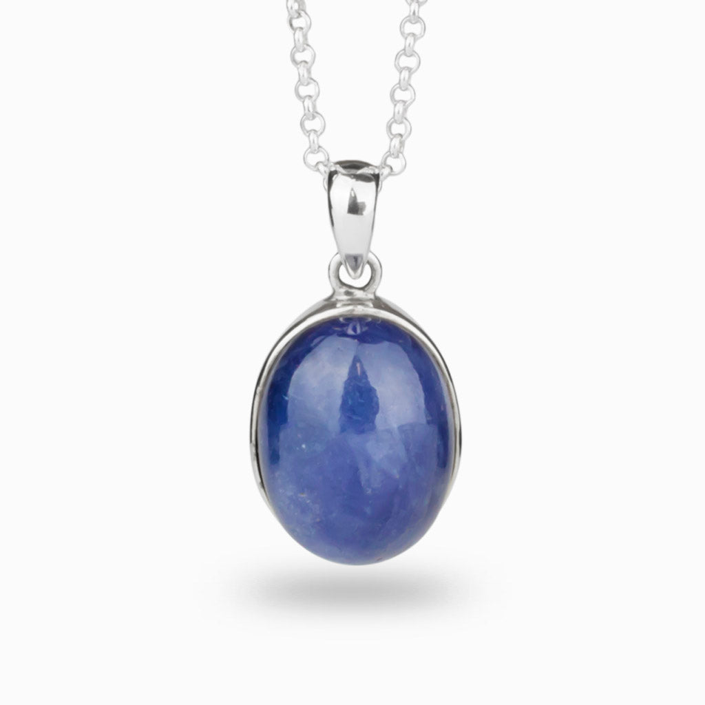 Oval shaped Tanzanite Necklace