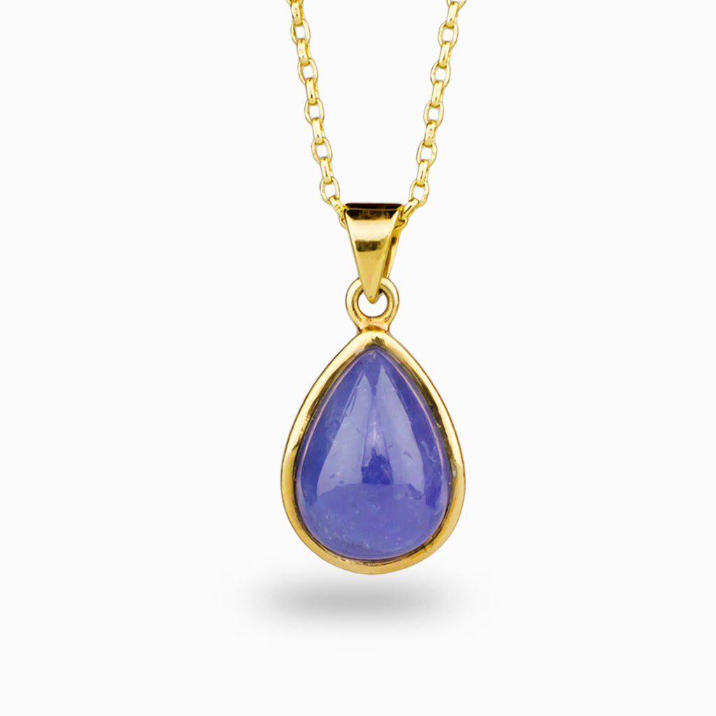 Tanzanite Necklace in yellow gold vermeil