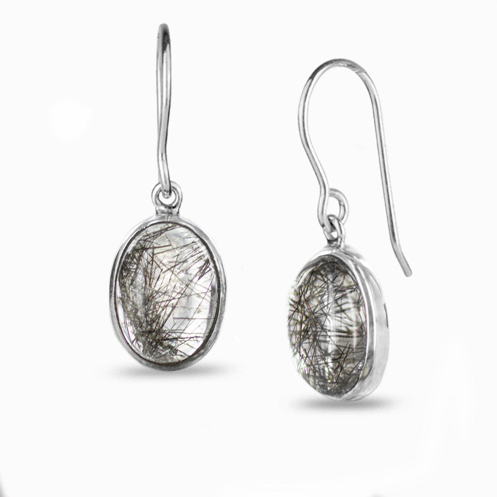 tourmalinated quartz earrings
