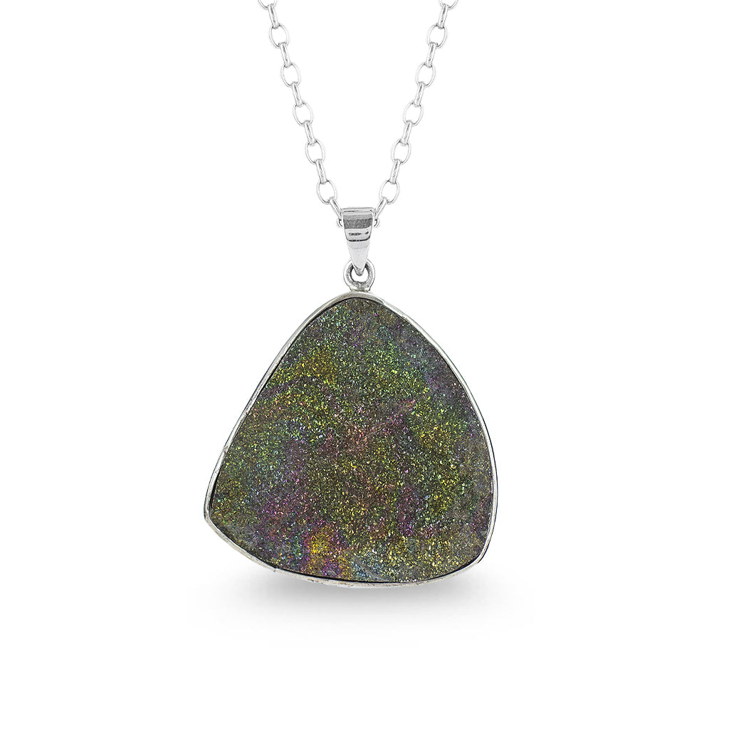 rainbow pyrite necklace