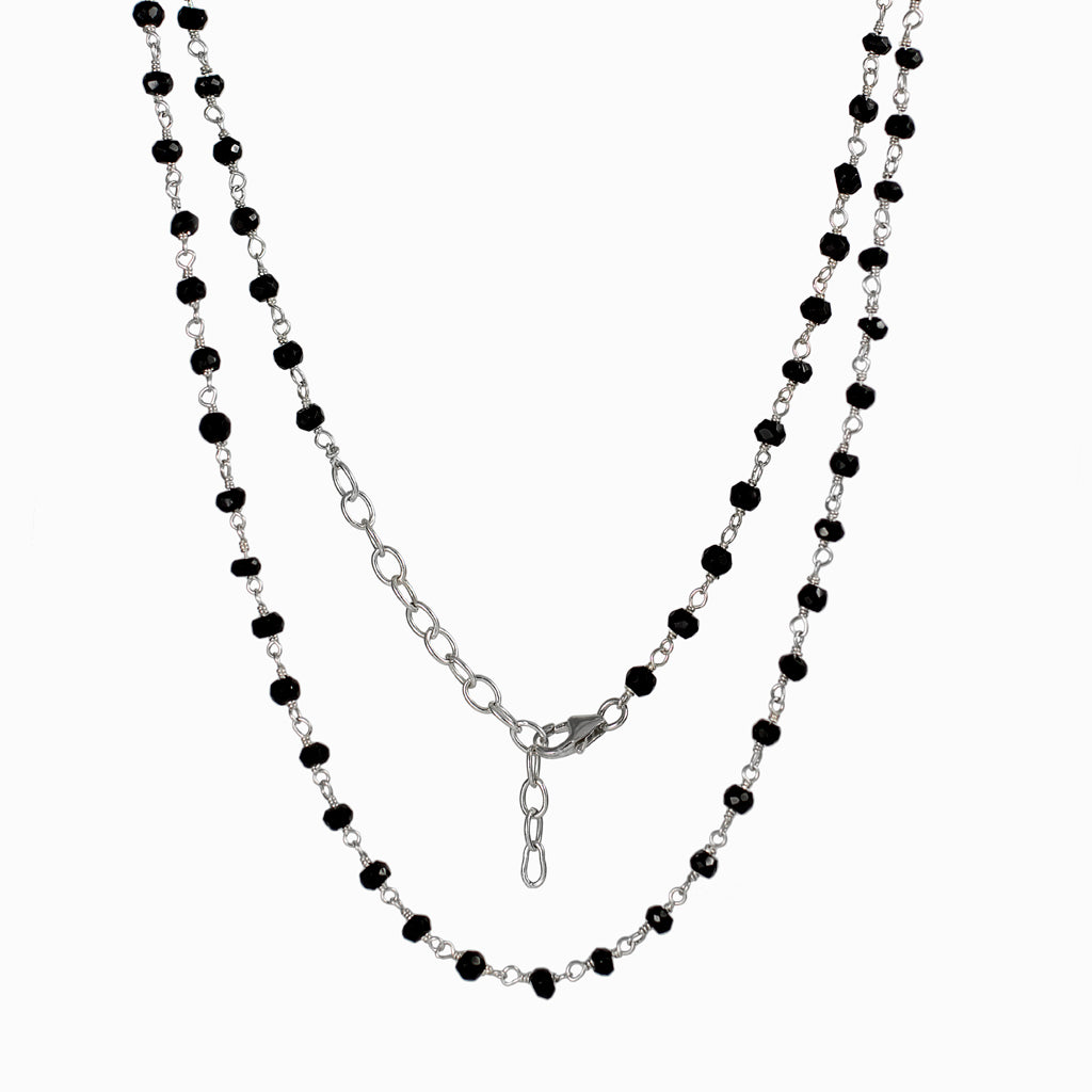 Black Spinel Beaded Necklace